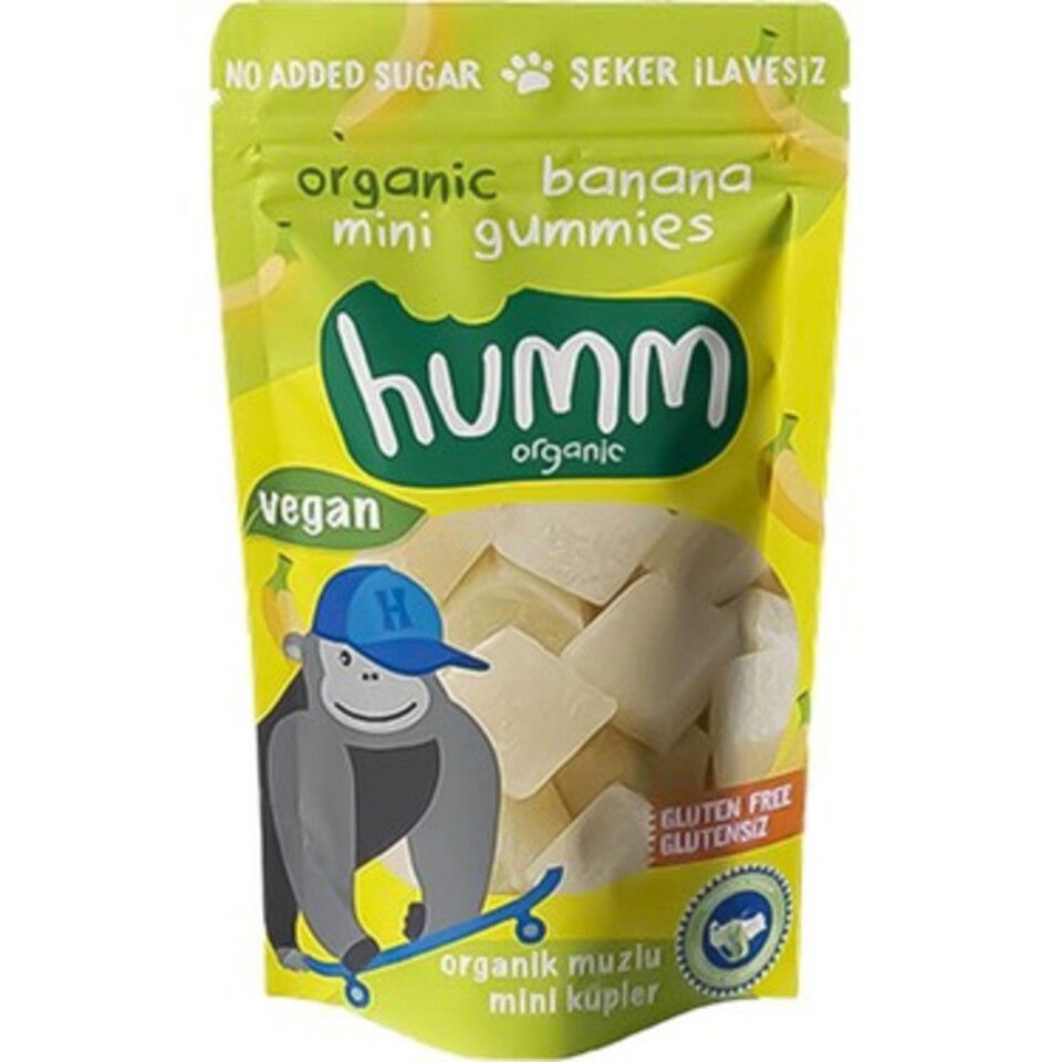 HUMM ORGANİC VEGAN MINI KÜPLER 30 GR - MUZLU GLUT.